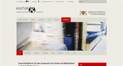 Desktop Screenshot of bibliothek-und-schule.info